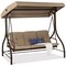 Best Choice Products 3-Seat Outdoor Converting Canopy Swing Glider Patio Hammock w/ Removable Cushions